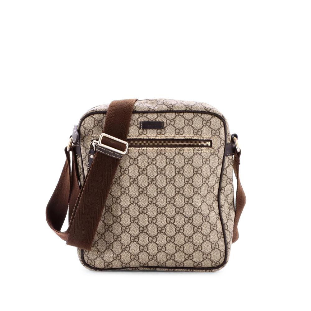 Front Zip Messenger GG Coated Canvas Medium crossbody bag 1