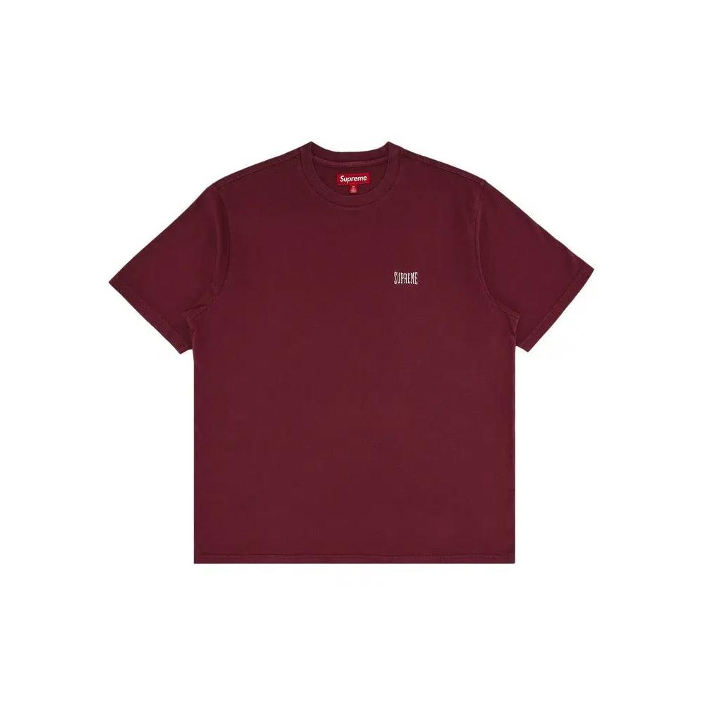 Топы Supreme Warm Up Washed Short-Sleeve Top 'Maroon' 1