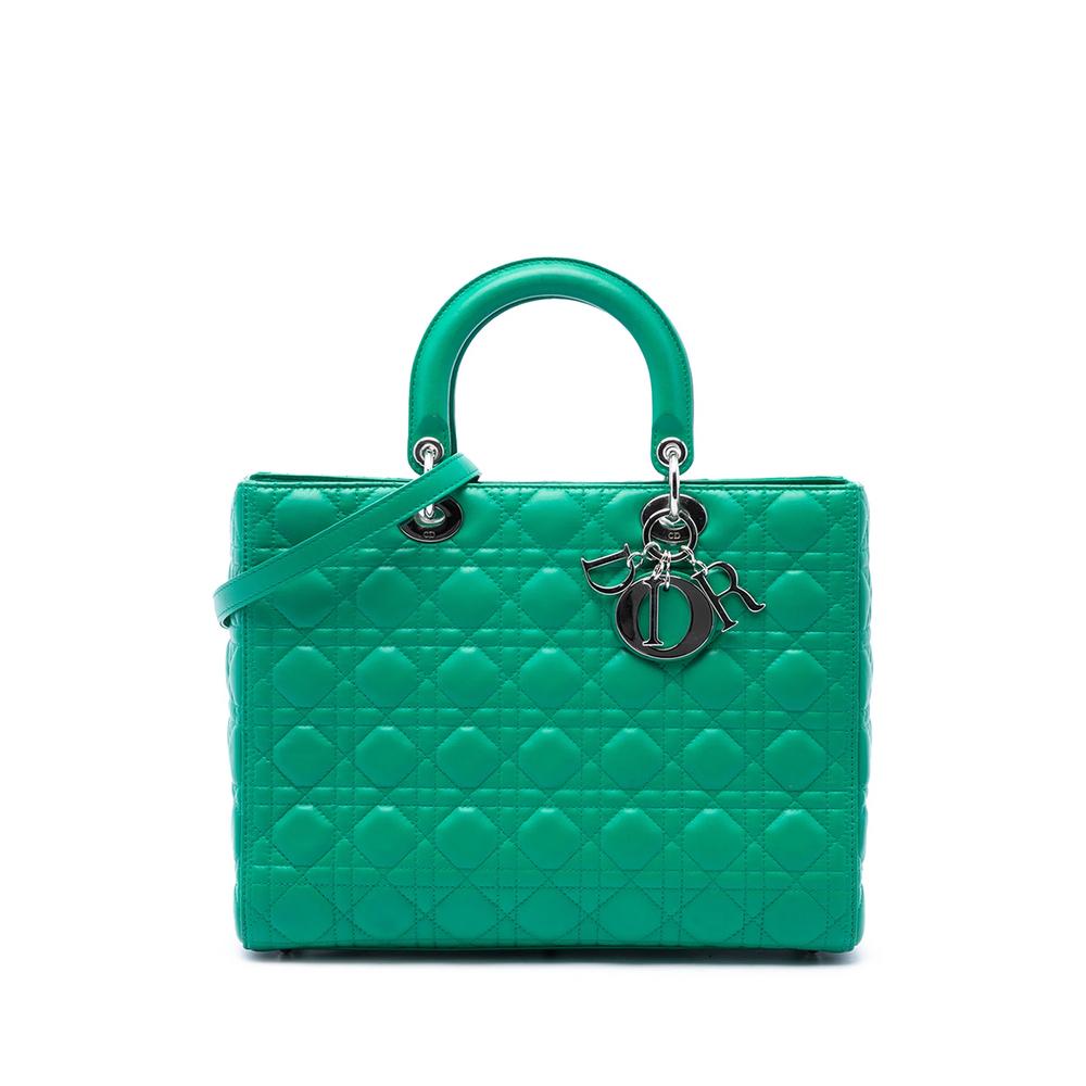 2013 Large Lambskin Cannage Lady Dior satchel 1