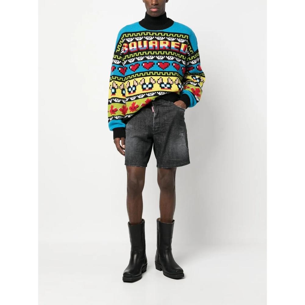 jacquard crew neck jumper 2