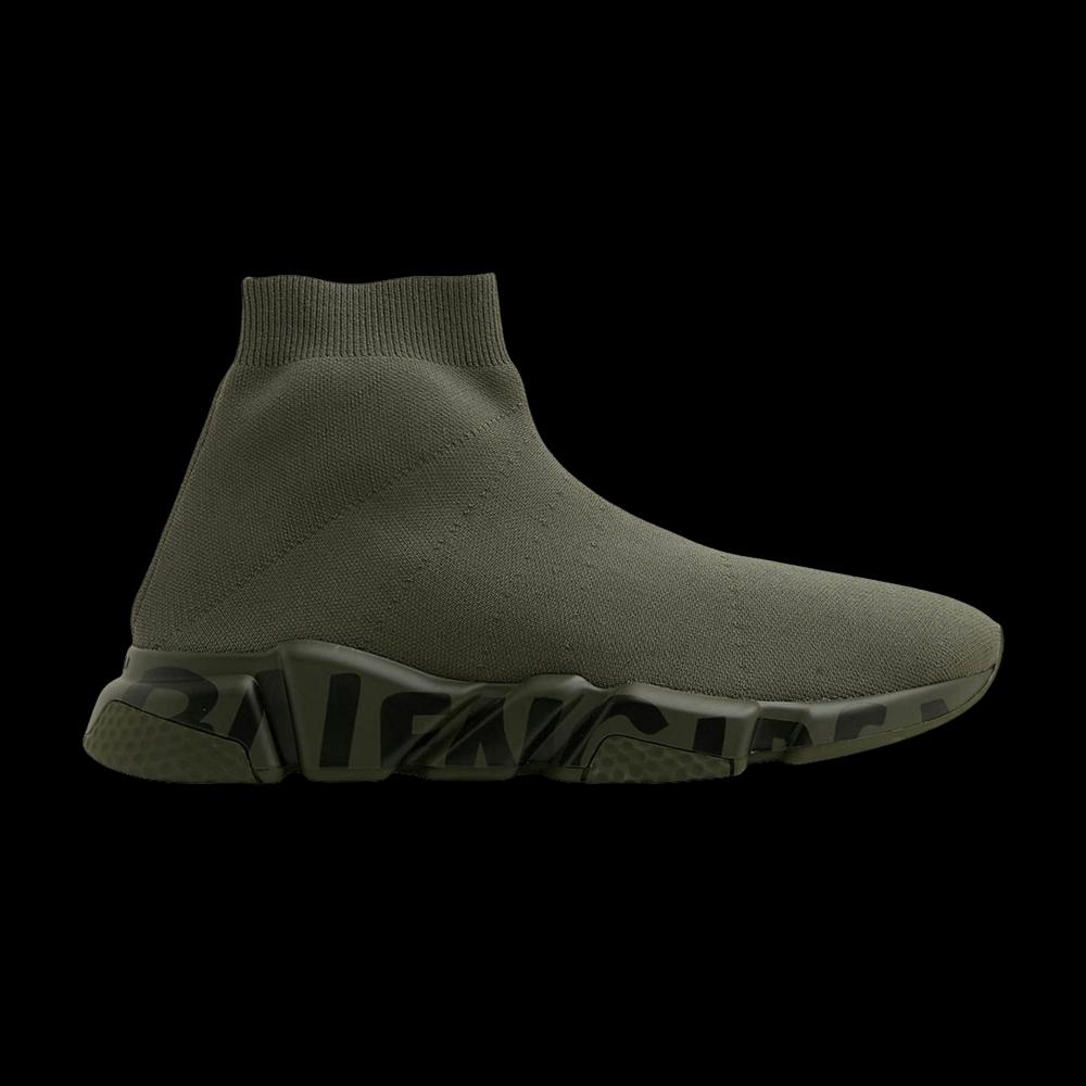Кроссовки Balenciaga Speed Sneaker 'Midsole Graffiti - Kaki Black' 1
