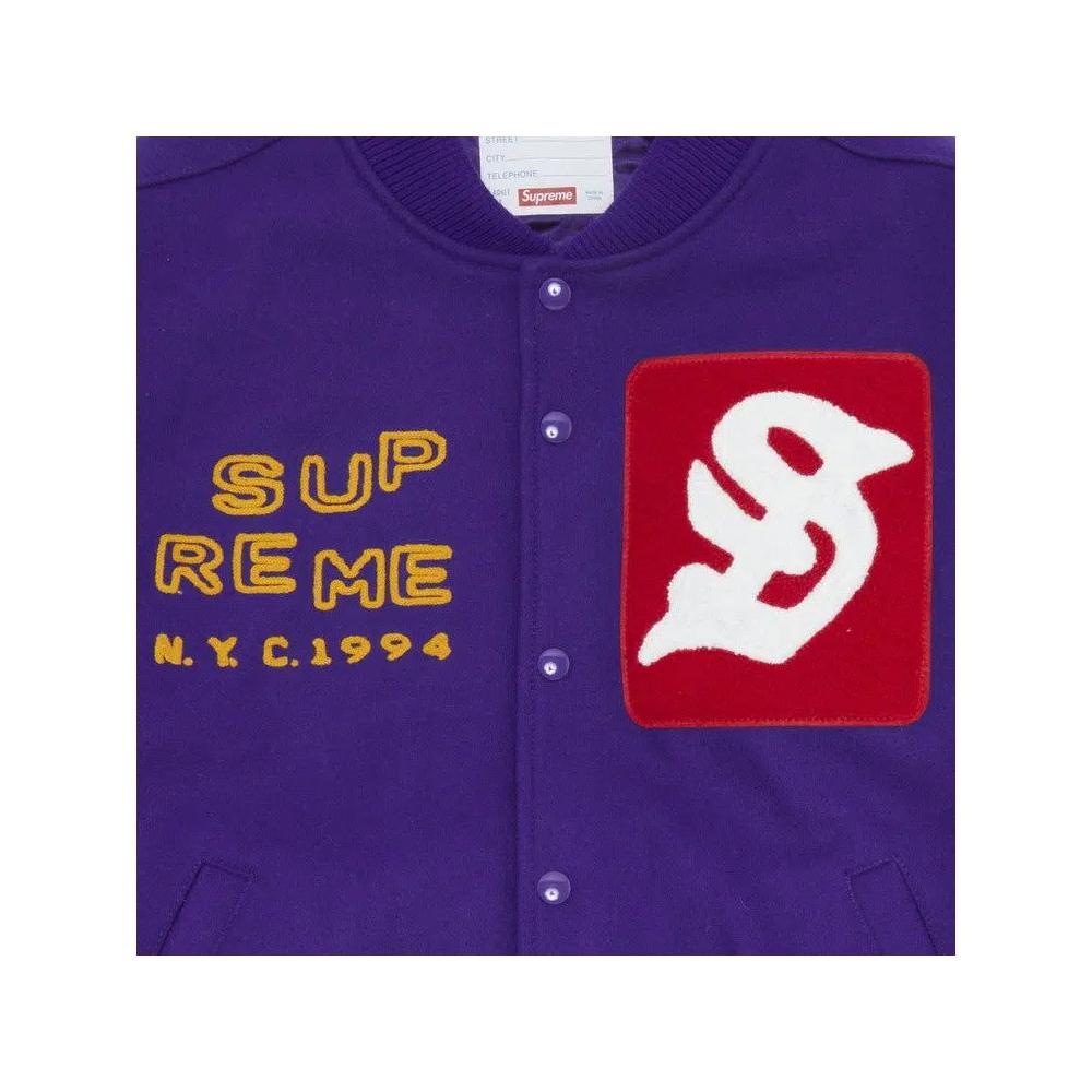 Куртки-университетки Supreme Tourist Varsity Jacket «Purple» 3
