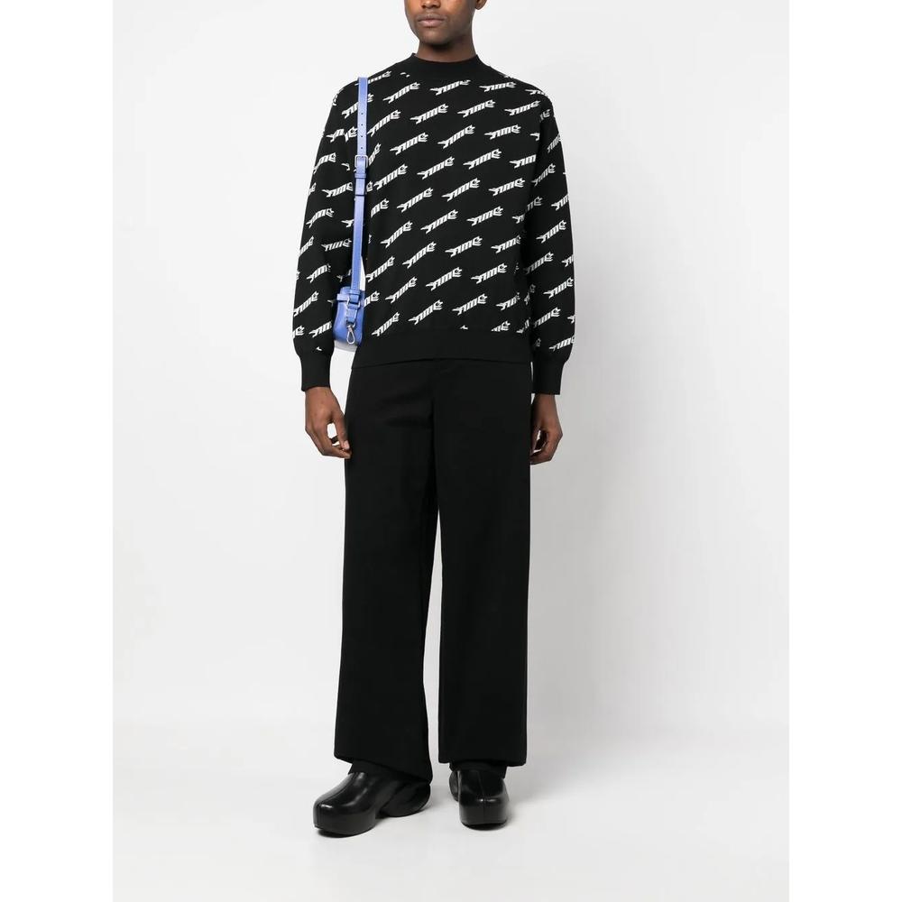 logo-intarsia crew-neck jumper 2