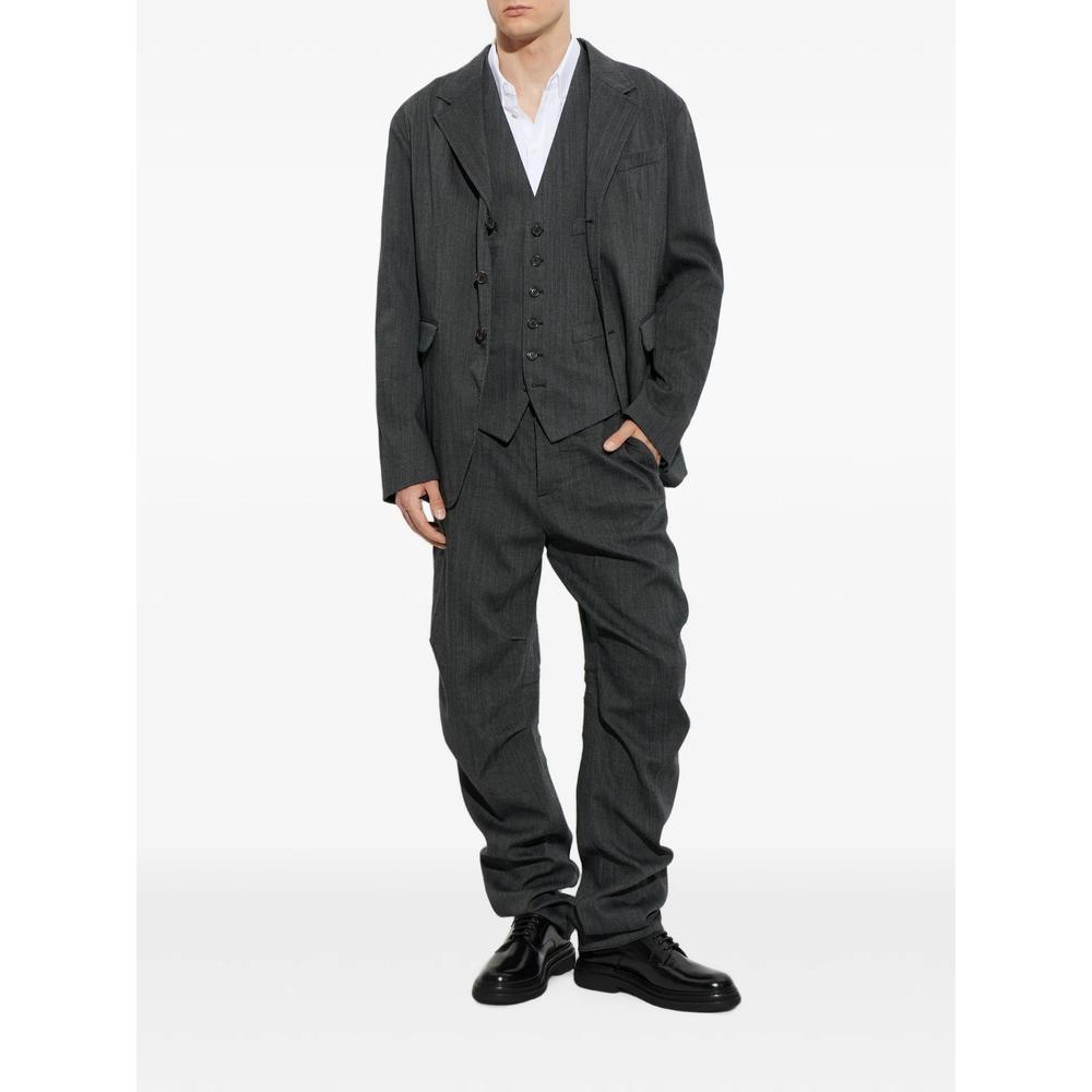 Osaka herringbone-pattern notch-lapels blazer 2