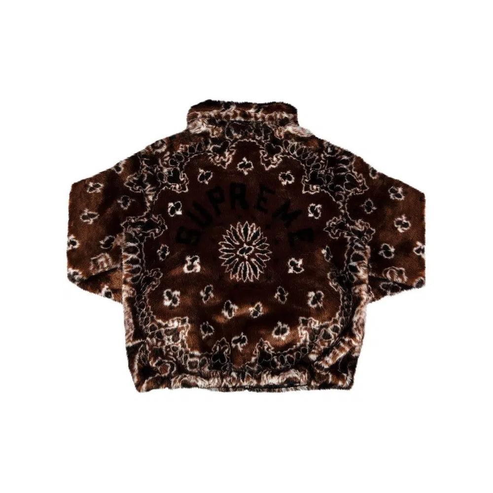 Бомберы Supreme Bandana Faux Fur Bomber Jacket 'Коричневый' 2