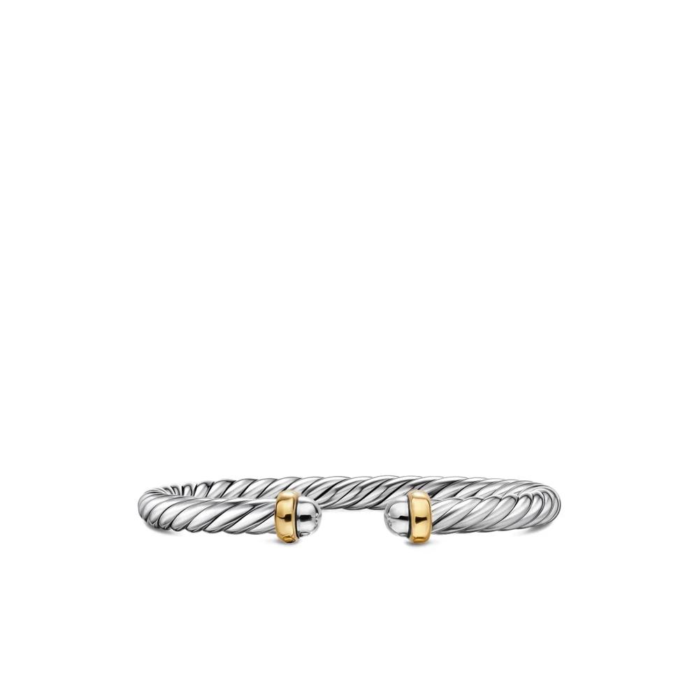 Браслет Cable Flex® из серебра и желтого золота 1