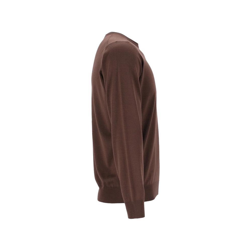 ribbed-trim fine-knit wool sweater 4