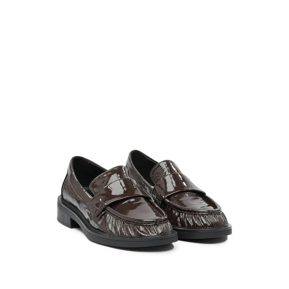 Romy crinkled-finish loafers 2