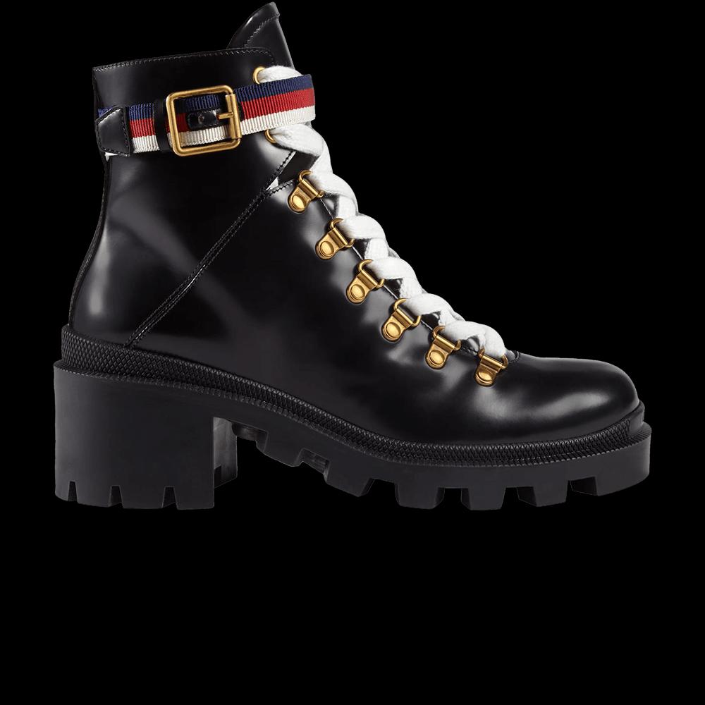 Ботинки Gucci Wmns Sylvie Web 55mm Ankle Boot 'Черный Мистик Уайт Ред' 1