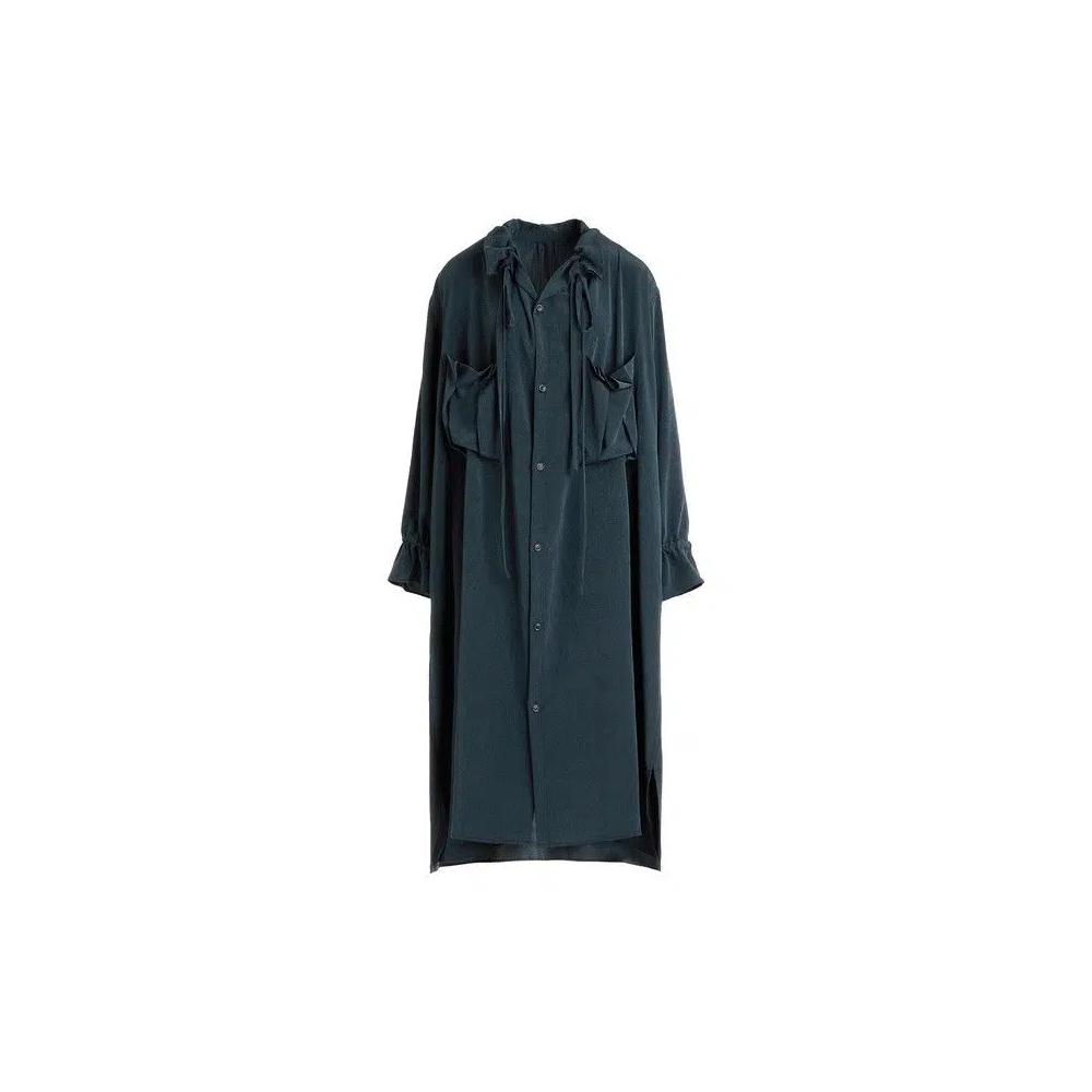 Платья Y's Ko-Gather Collar Dress 'Синий/Зеленый' 1