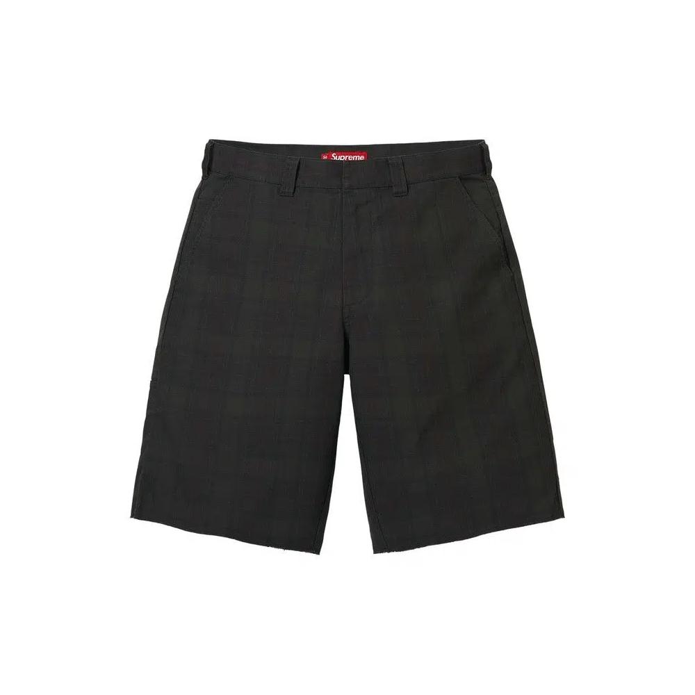 Шорты Supreme Work Short 'Черная клетка' 1