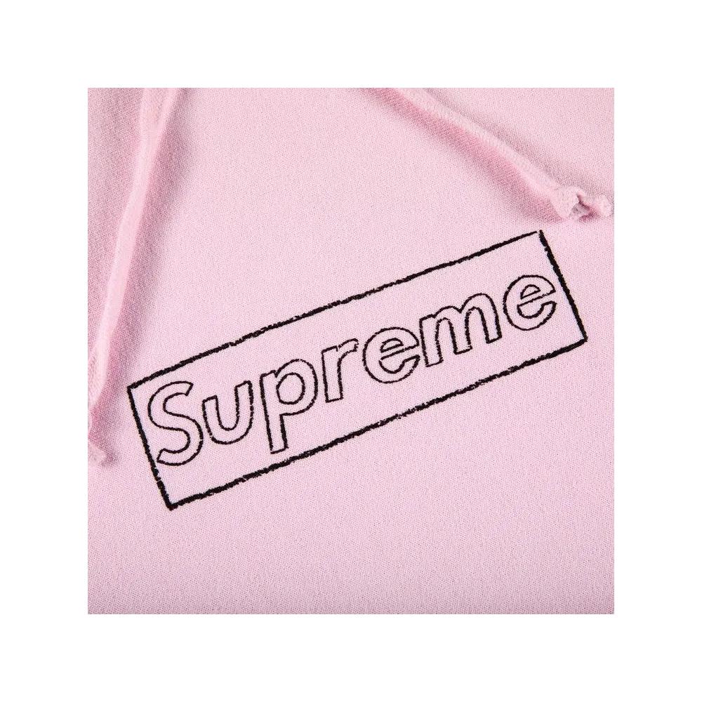 Худи Supreme x KAWS Chalk Logo Hooded Sweatshirt 'Light Pink' 2