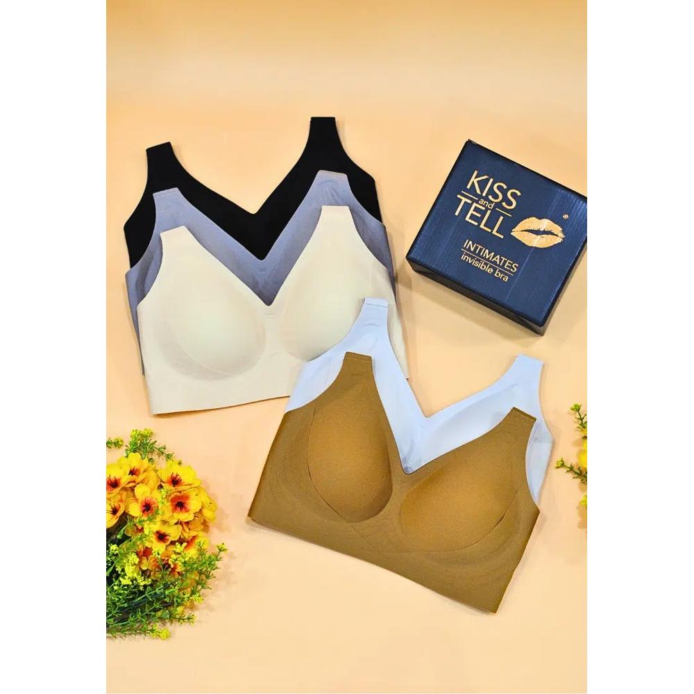 Premium Mirabel Plus Size Seamless Wireless Support Bra в цвете Taupe 6
