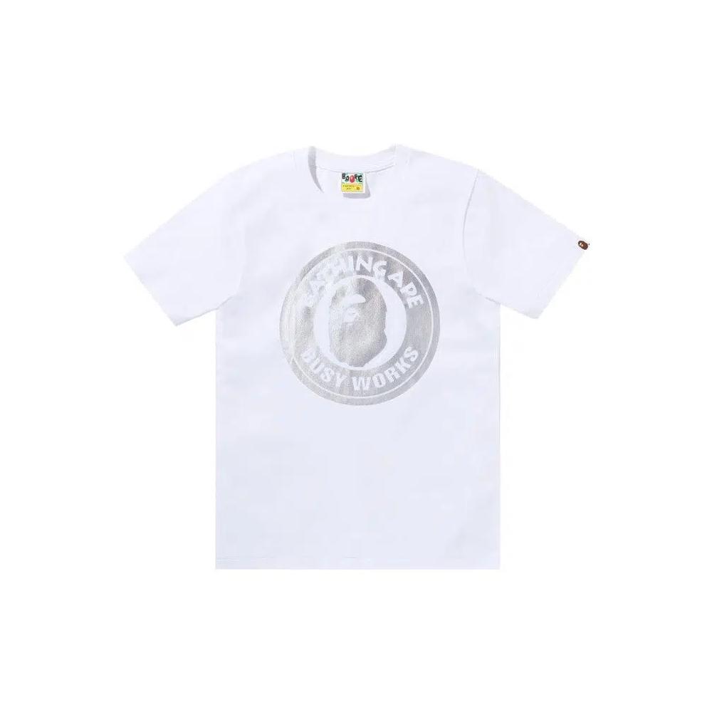 Футболки BAPE Hologram Busy Works Tee 'White' 1