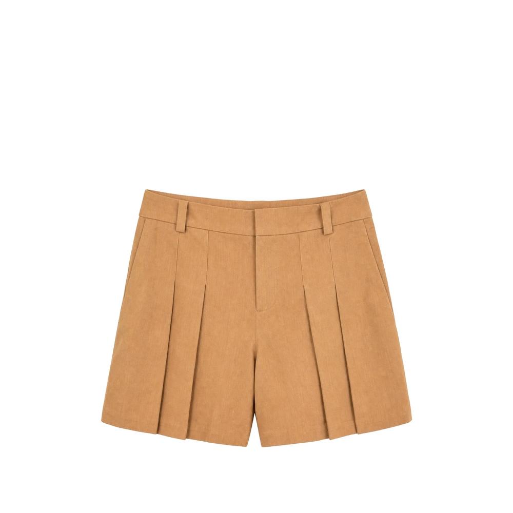 Blaire pleated tailored shorts 1