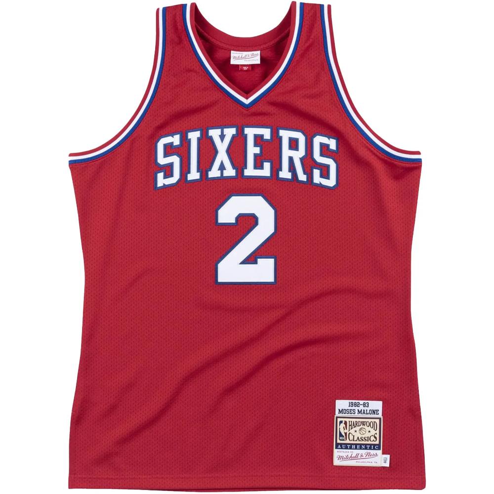 Топ Authentic 79ers 1982 Moses Malone 1