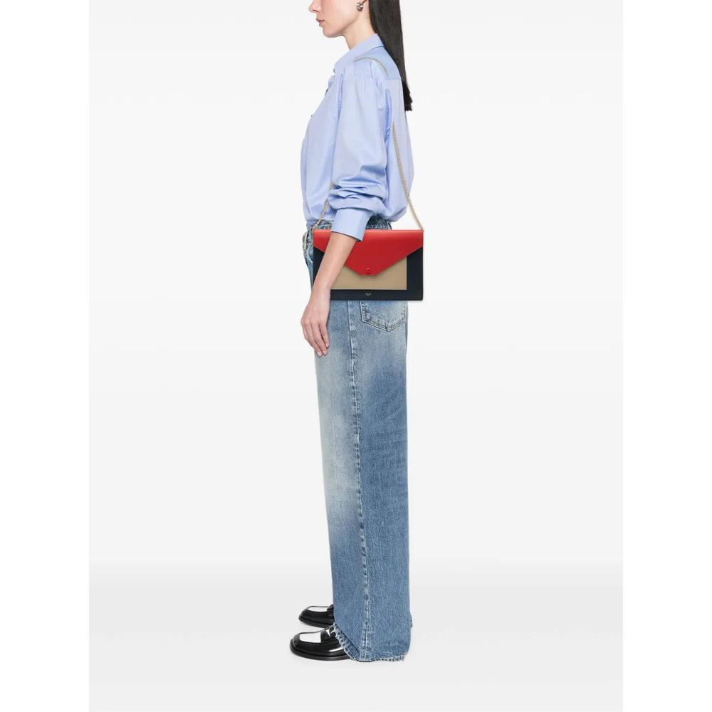 Большая сумка через плечо Tricolor Leather Pocket Envelope Flap on Chain (2015 год) 2
