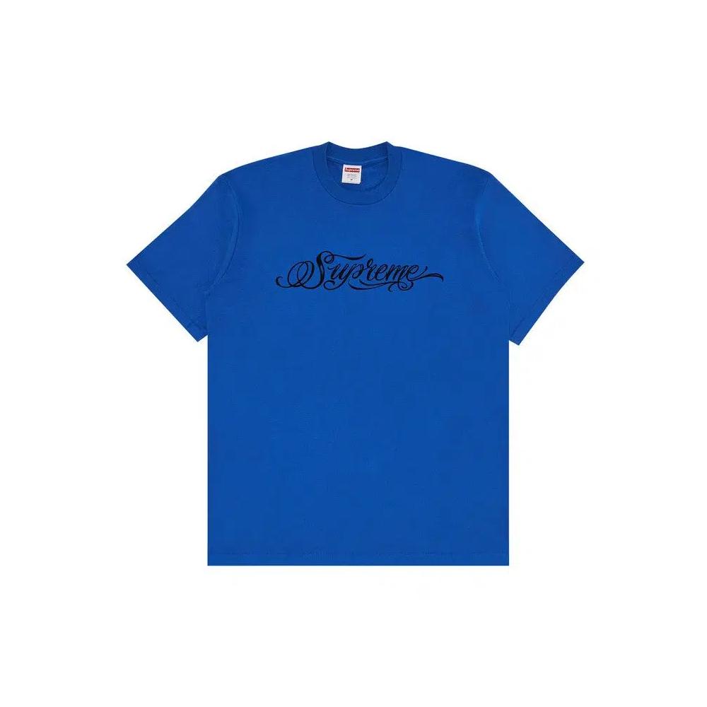 Футболки с коротким рукавом Supreme Script Tee 'Royal' 1
