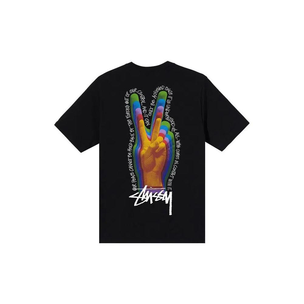 Футболки Stussy Peace Sign Tee 'Black' 2