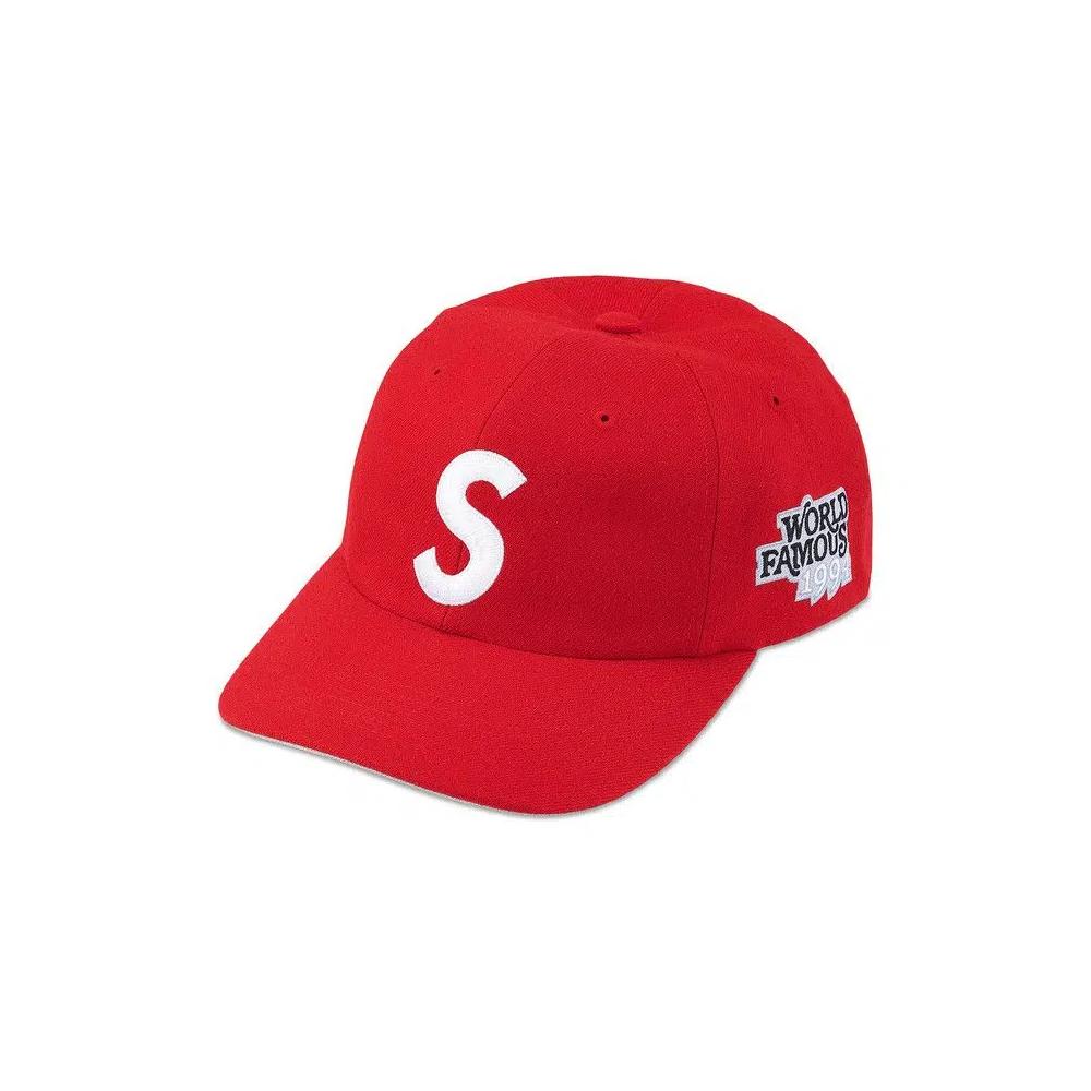 Кепки Supreme World Famous S Logo 6-Panel 'Red' 1