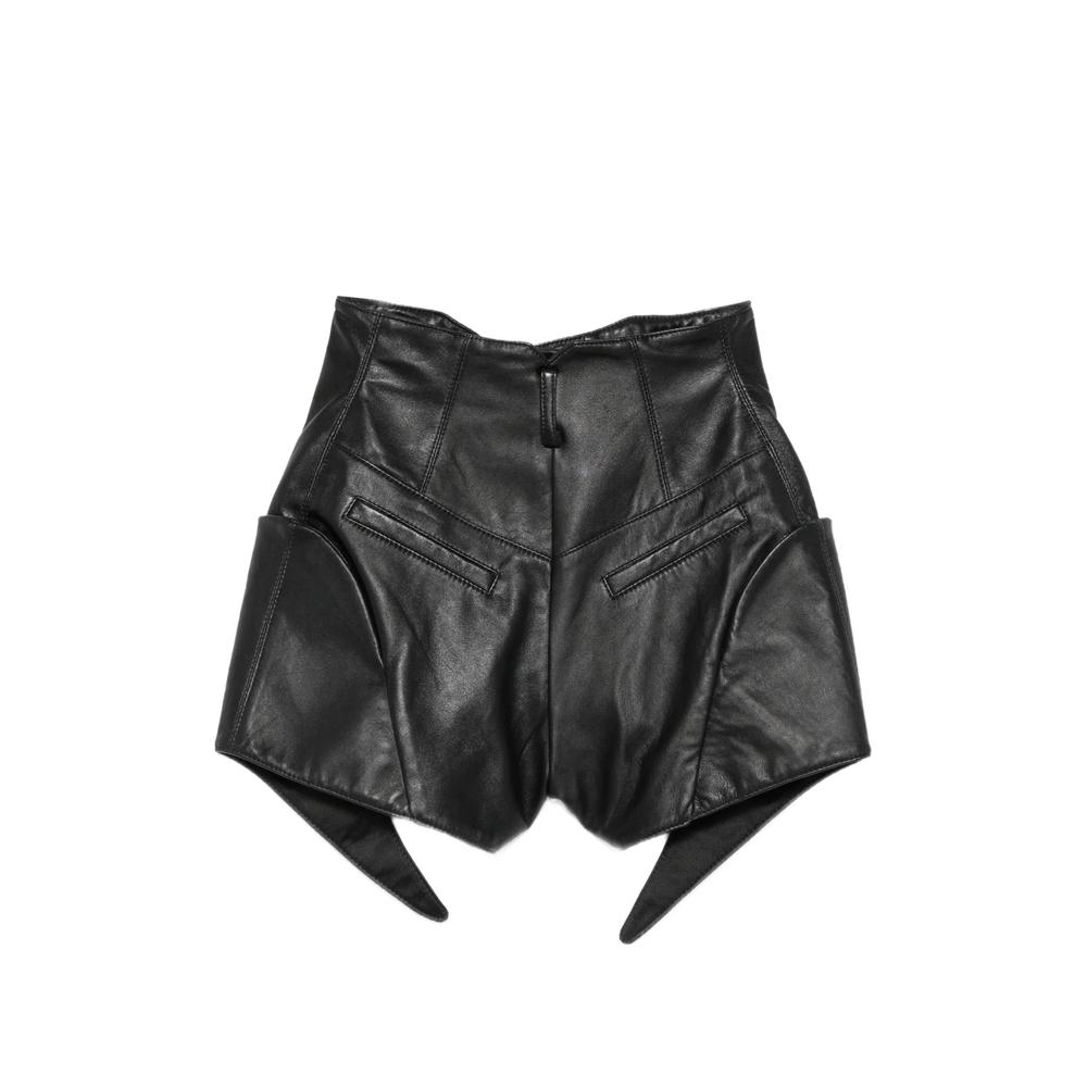 cut-out leather shorts 2