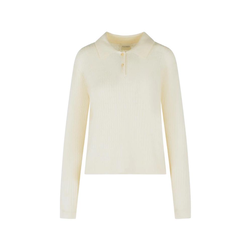 wool-blend polo knit 1