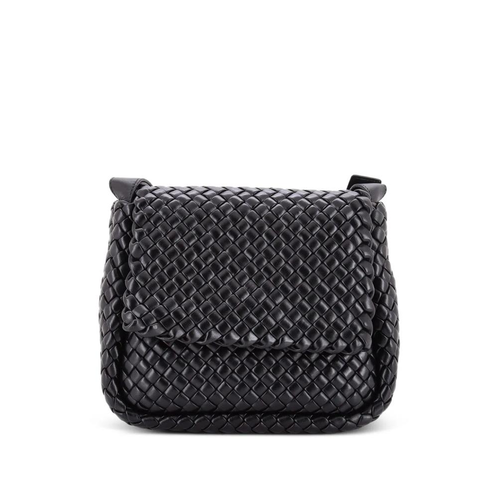 Маленькая сумка на плечо Cobble Flap Padded с плетением Intrecciato 1