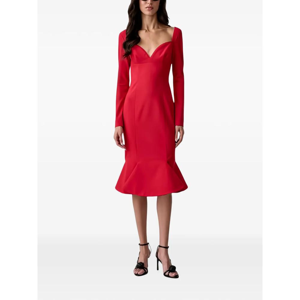 sweetheart-neck midi dress 2