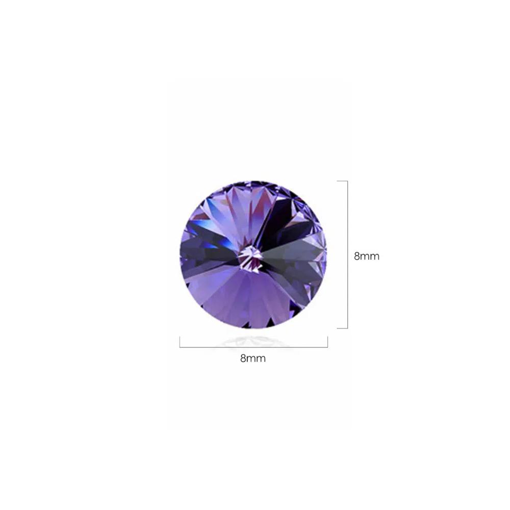 Apex Krystal Серьги-гвоздики, украшенные кристаллами SWAROVSKI® — белое золото/фиолетовый 4