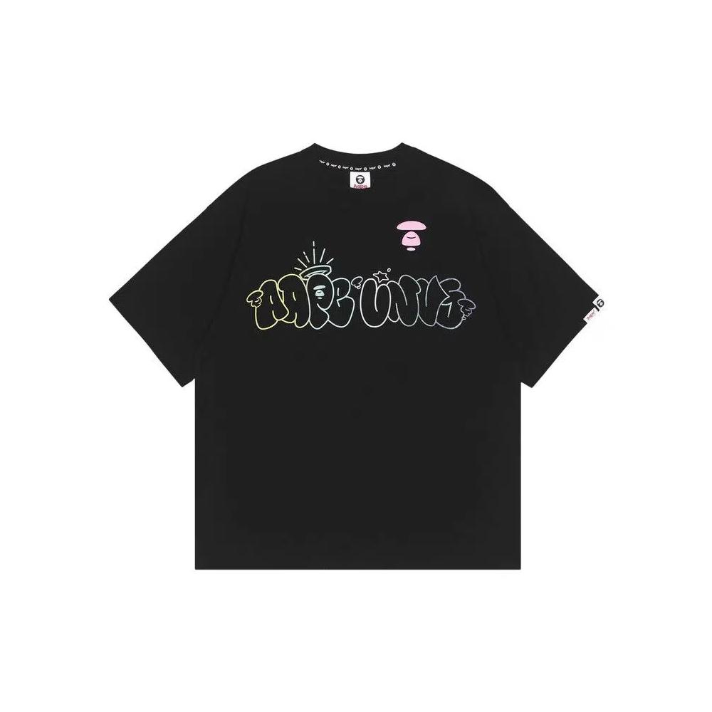 Футболки AAPE Moonface Relaxed Graphic Tee 'Black' 1