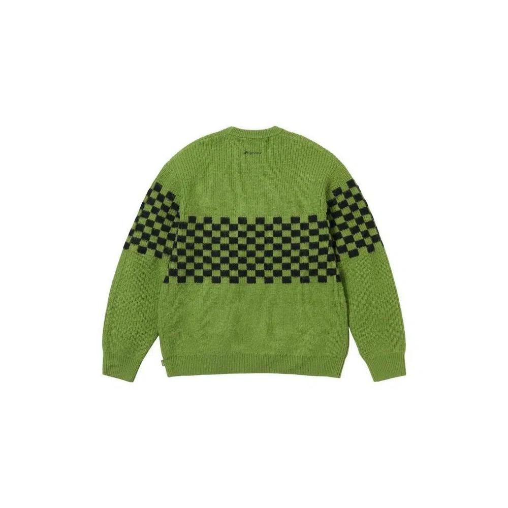 Свитеры Supreme Checkerboard Pilled Sweater 'Зеленый' 2