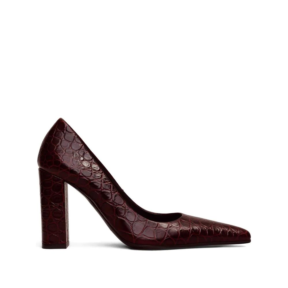 Pointy toe pumps with block heel 1