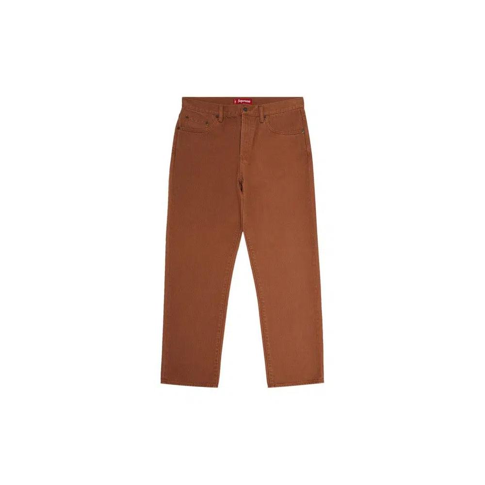 Джинсы Supreme Regular Jean 'Коричневый' 1