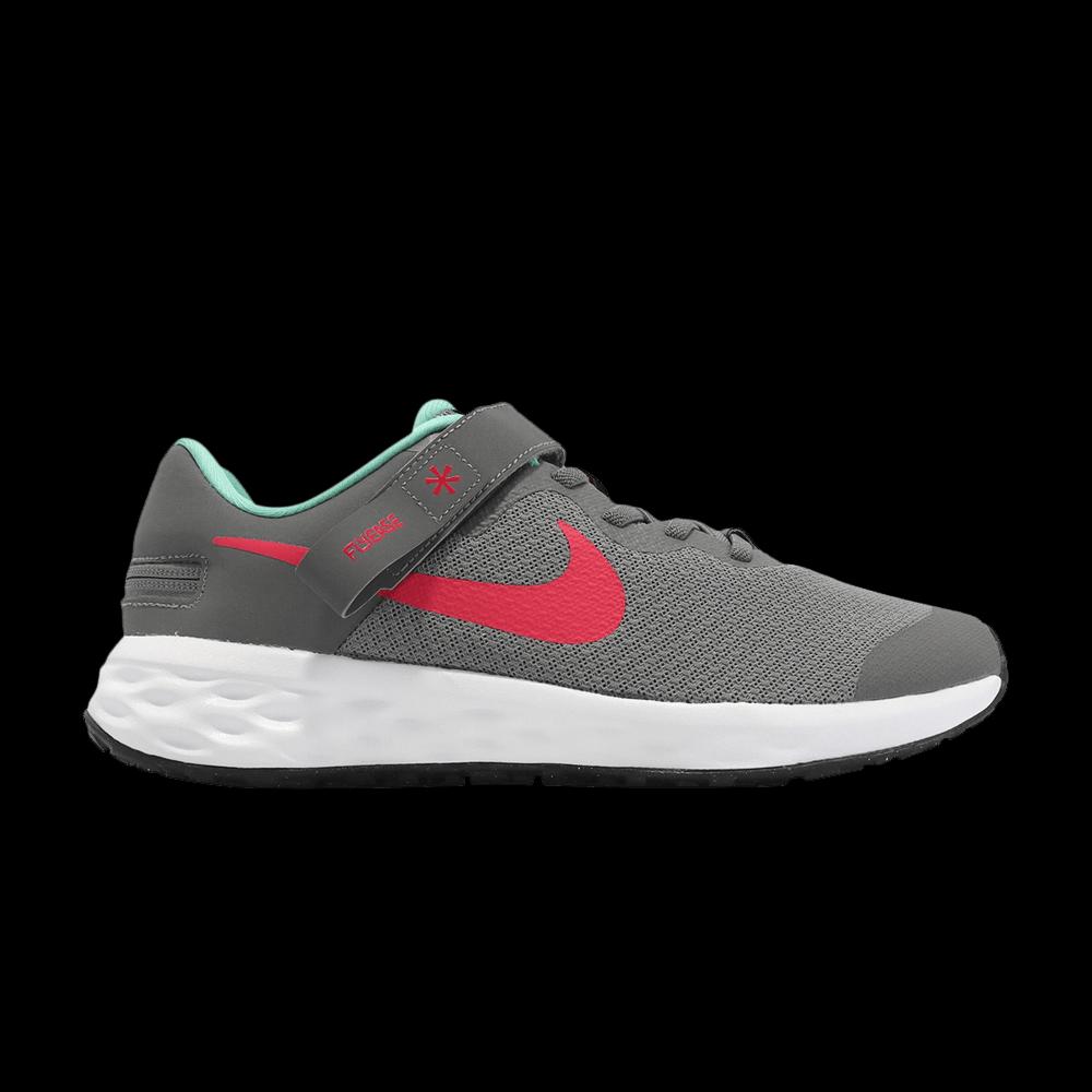 Кроссовки Nike Revolution 6 FlyEase GS 'Smoke Grey Siren Red' 1