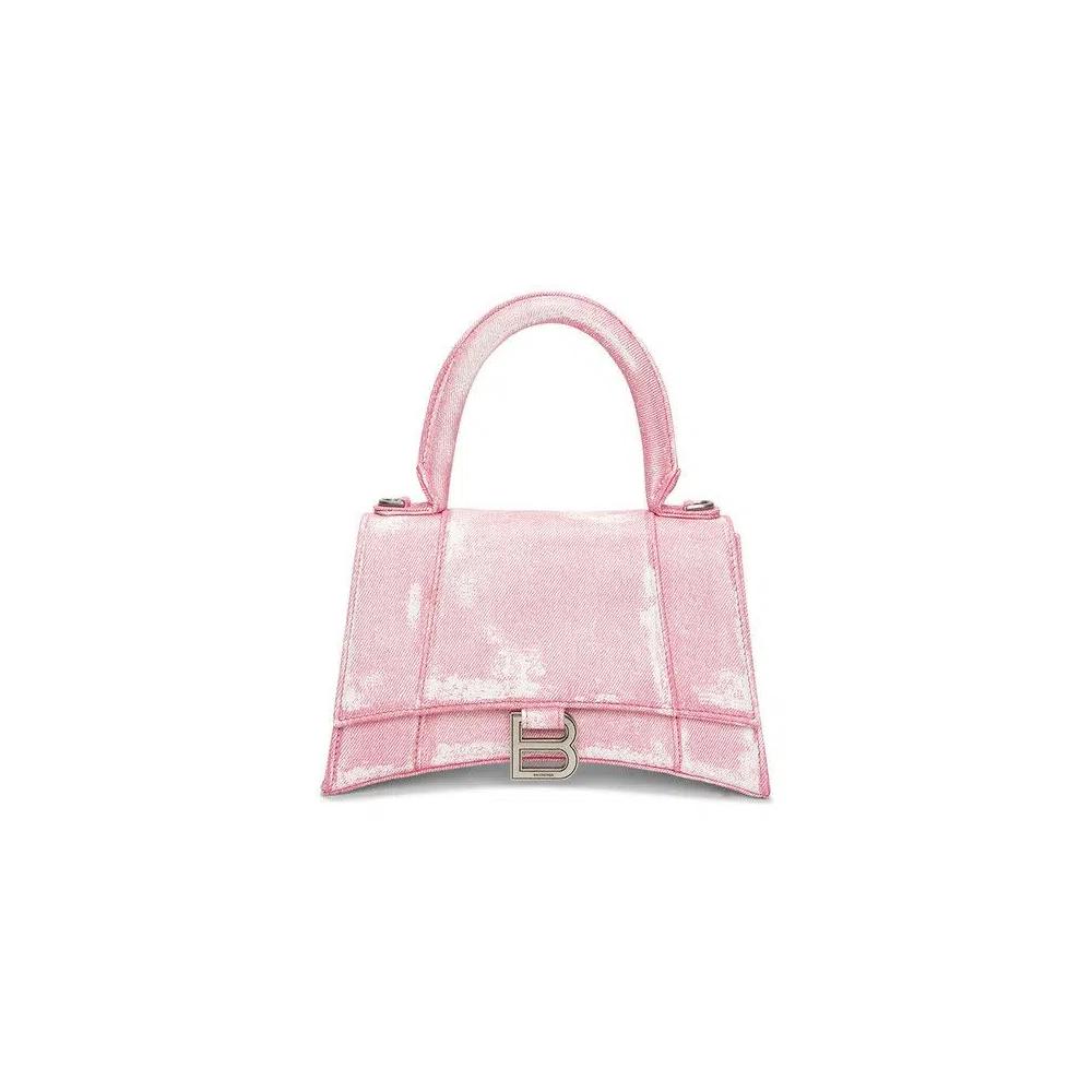 Сумки с ручками Balenciaga Hourglass Top Handle Bag 'Denim Pink' 1