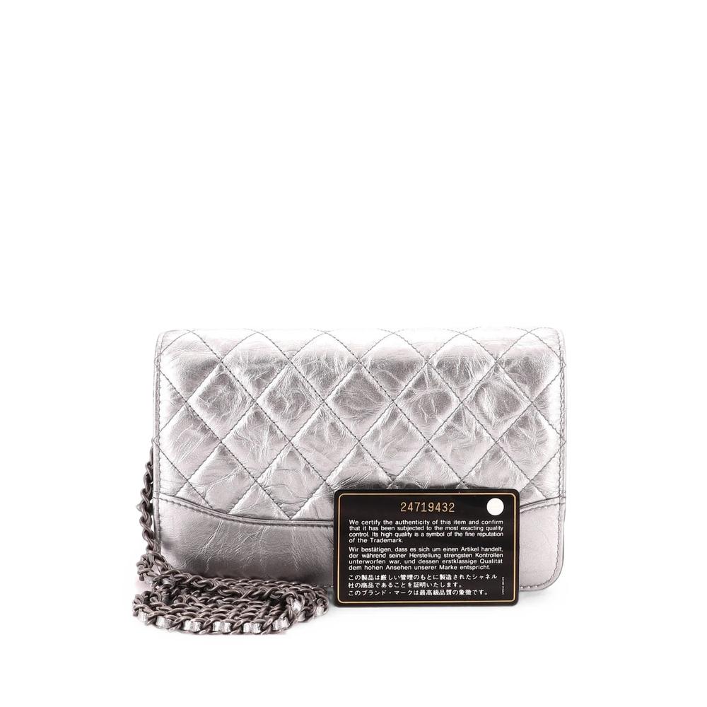 Gabrielle Wallet on Chain Quilted Aged Calfskin crossbody bag 1