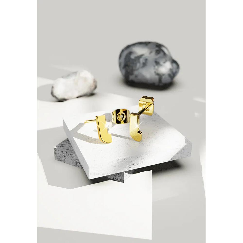 Серьги-буквы Bold Initial Alphabet Letter из золотистой стали с покрытием, размер L 2