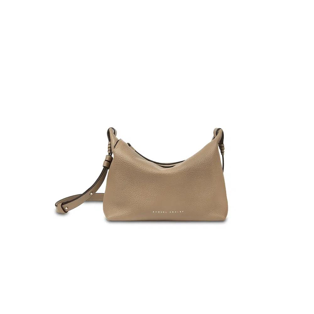 Shelly Leather Crossbody Bag - Гладкая глина 5