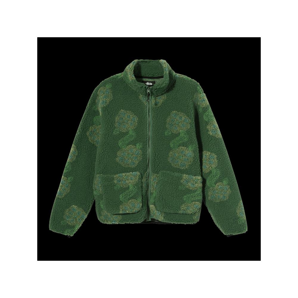 Верхняя одежда Stussy Flor Sherpa Mock Neck 'Зеленый' 1