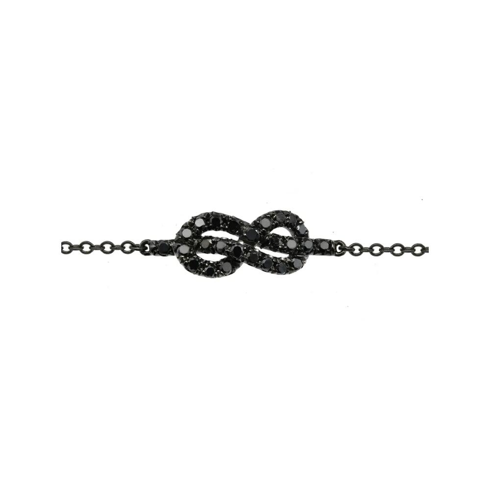 Браслет Forget Me Knot из черного золота с бриллиантами 2