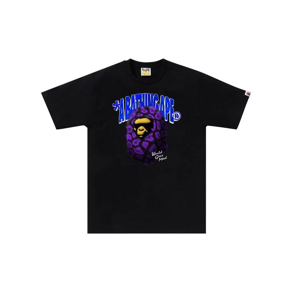 Футболки BAPE Fur Ape Head Tee 'Черный' 1