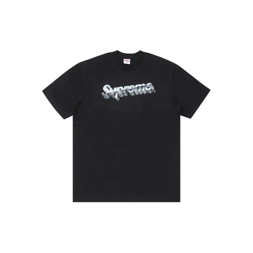 Футболки Supreme Chrome Logo Tee 'Black' 1