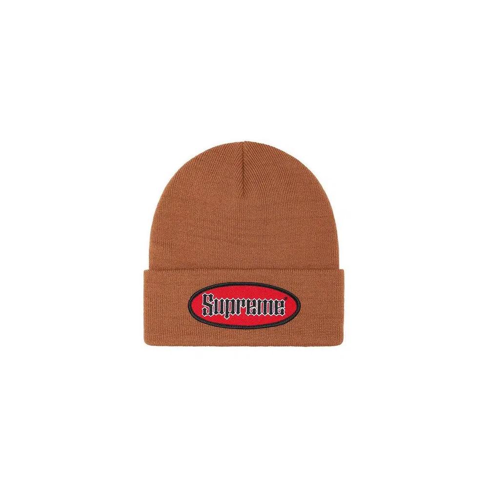 Бини Supreme Oval Patch Beanie 'Rust' 1