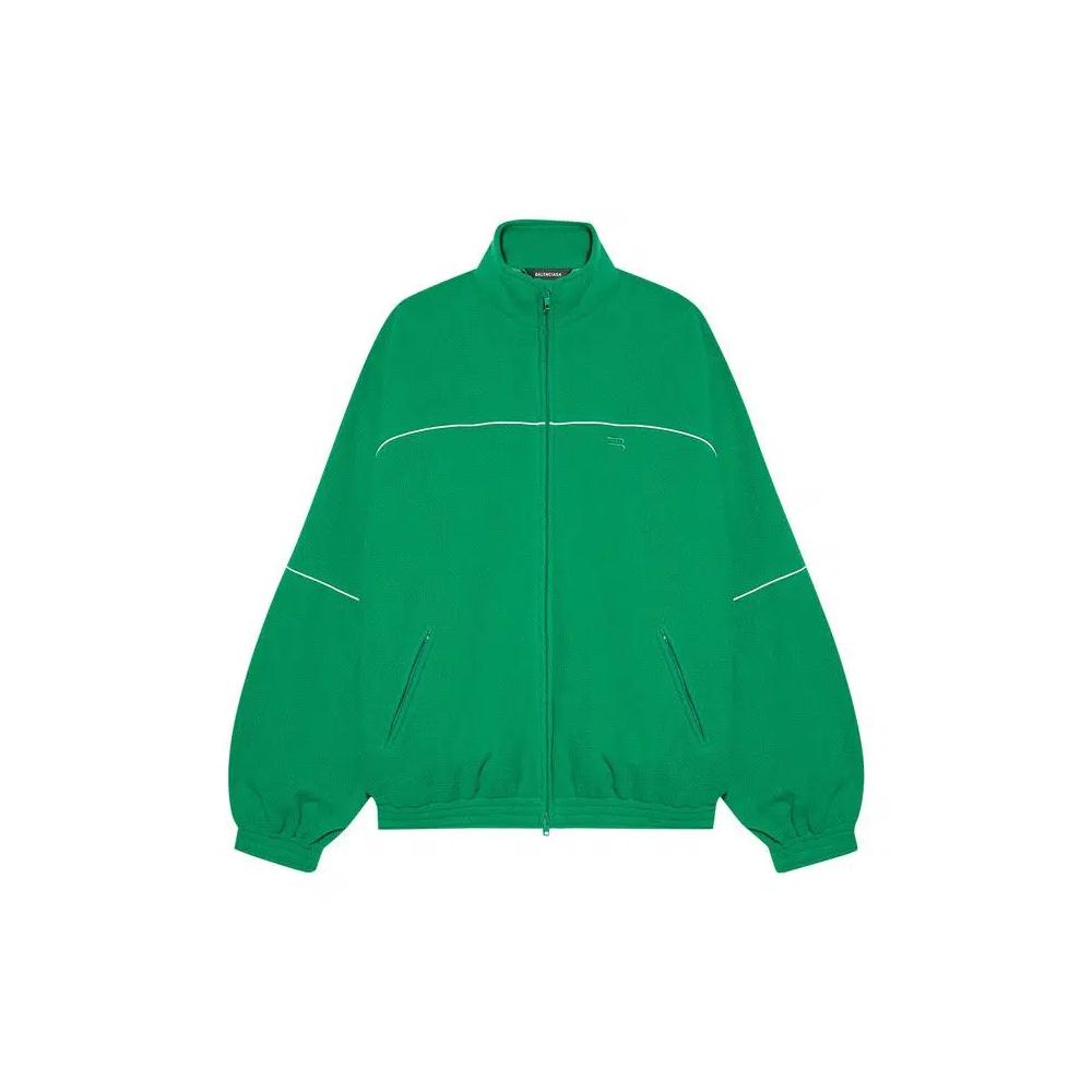 Куртки-трек Balenciaga Double Brushed Fleece Tracksuit Jacket 'Green' 1