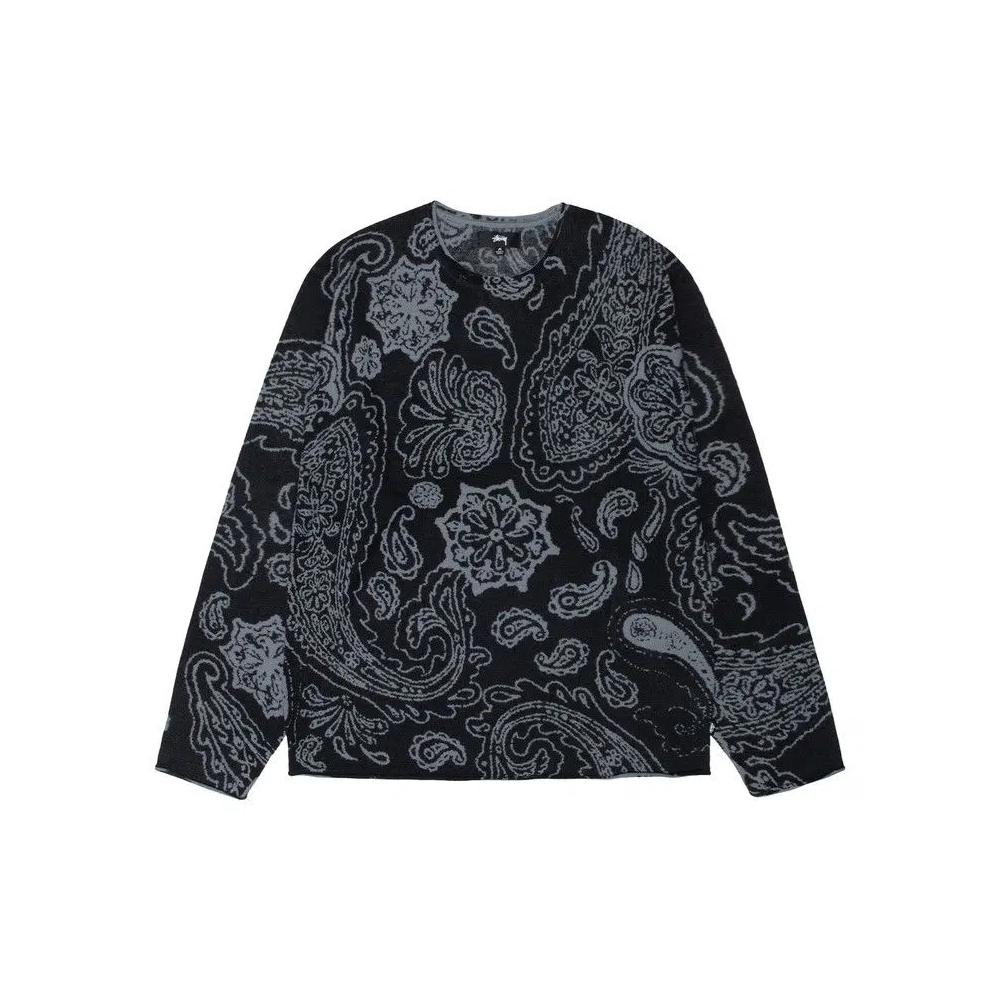 Свитеры Stussy Paisley Sweater 'Black' 1