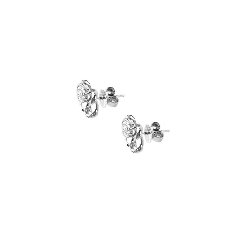 Серьги GOLDHEART, белое золото с бриллиантами 750 (PD17151E) 2