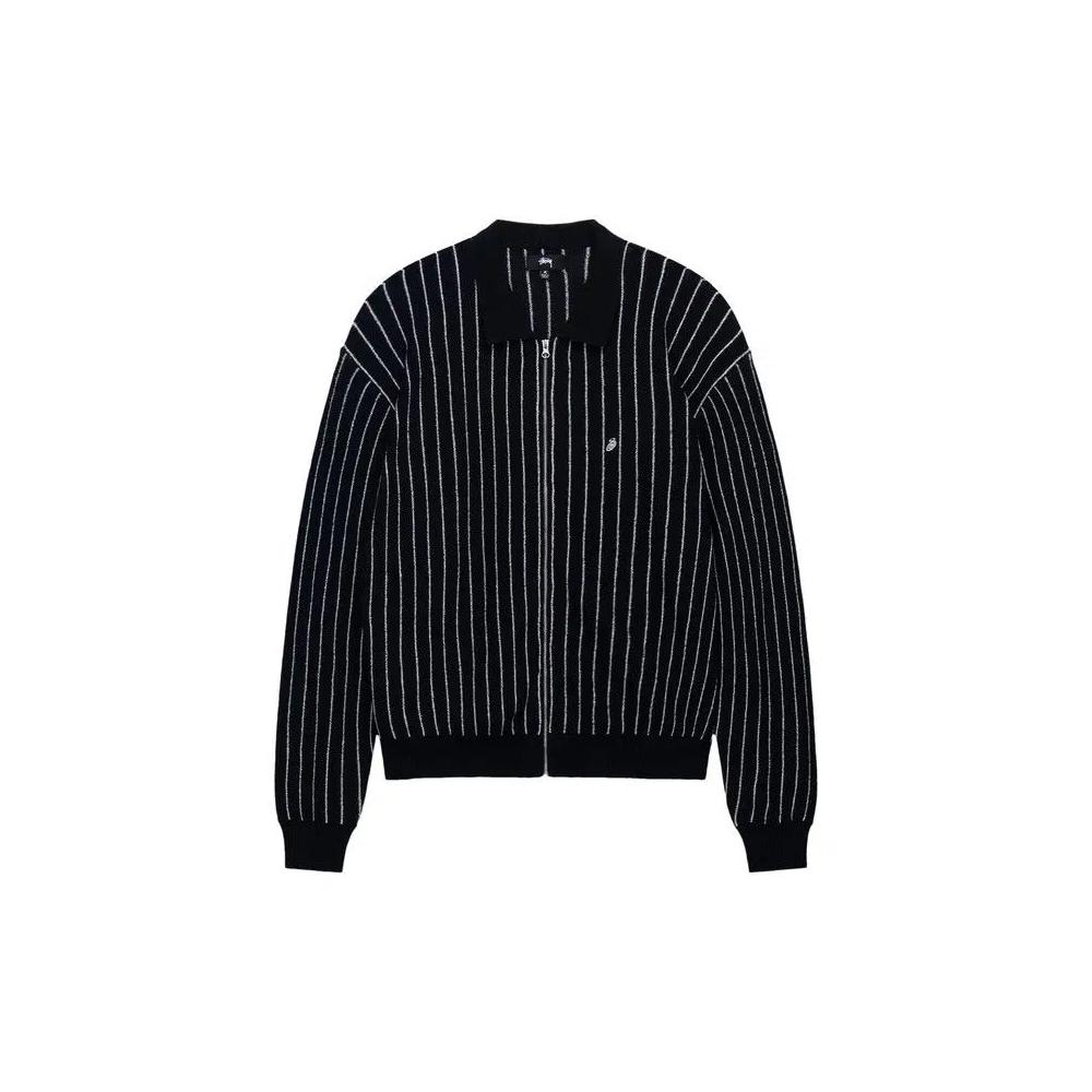 Куртки Stussy Light Weight Long-Sleeve Zip Polo 'Black Stripe' 1