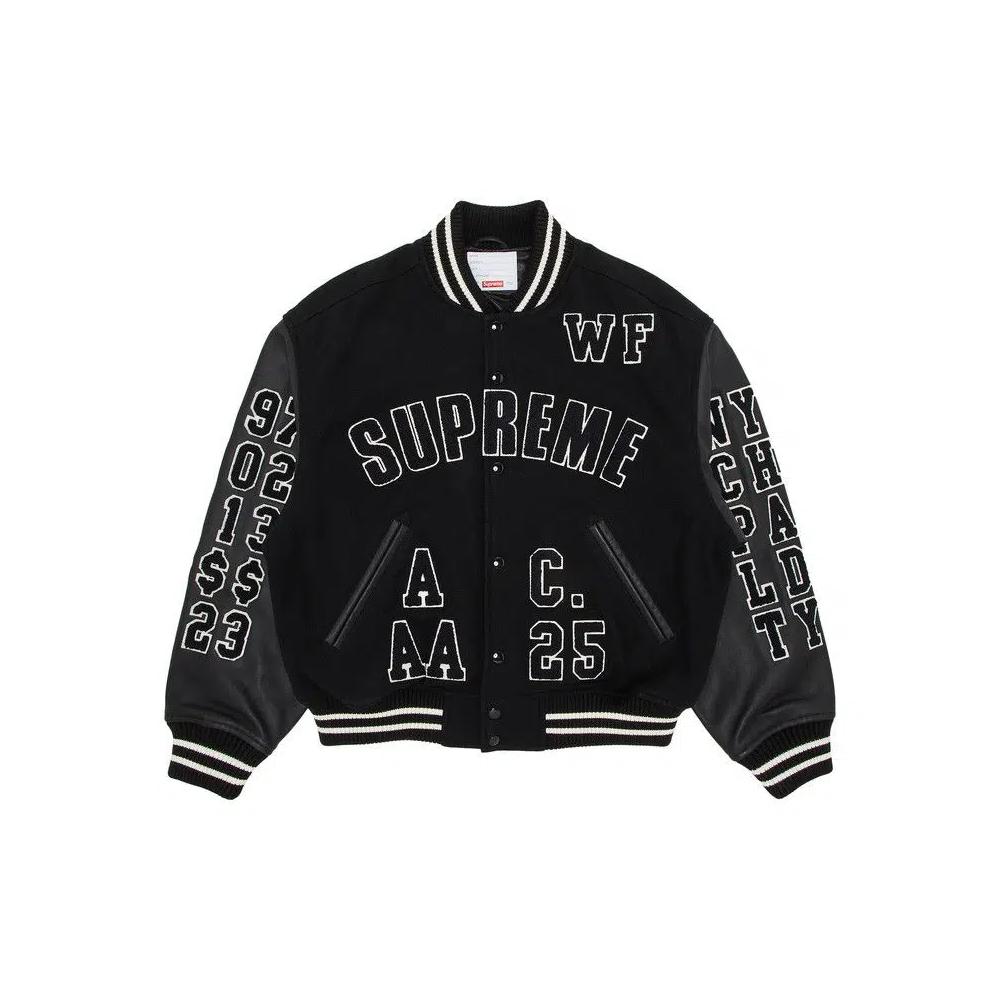 Варсити-куртки Supreme Praises Varsity Jacket 'Black' 1