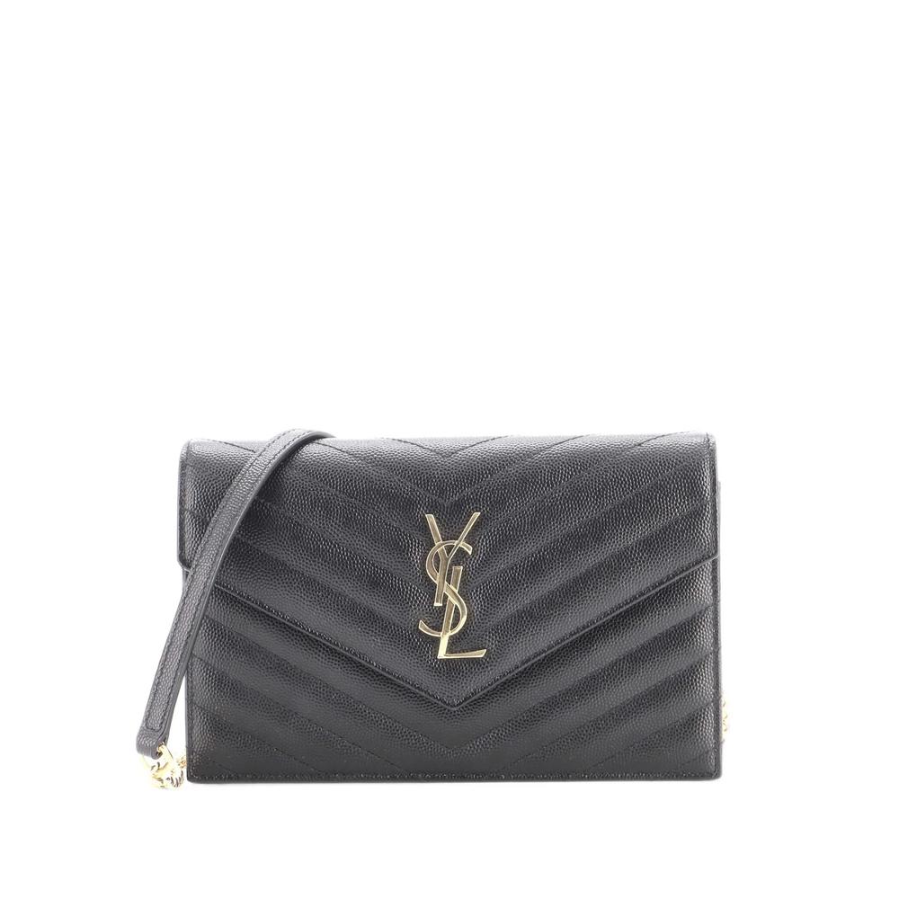 Classic Monogram Wallet on Chain Matelasse Chevron Leather Small crossbody bag 1