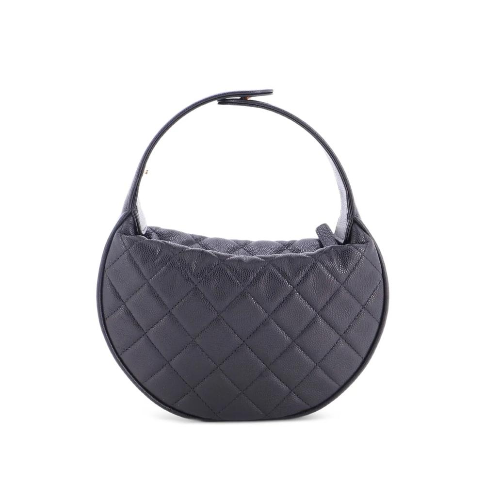 Стеганая сумка-хобо Double Chain Bow Pouch Caviar Mini 2
